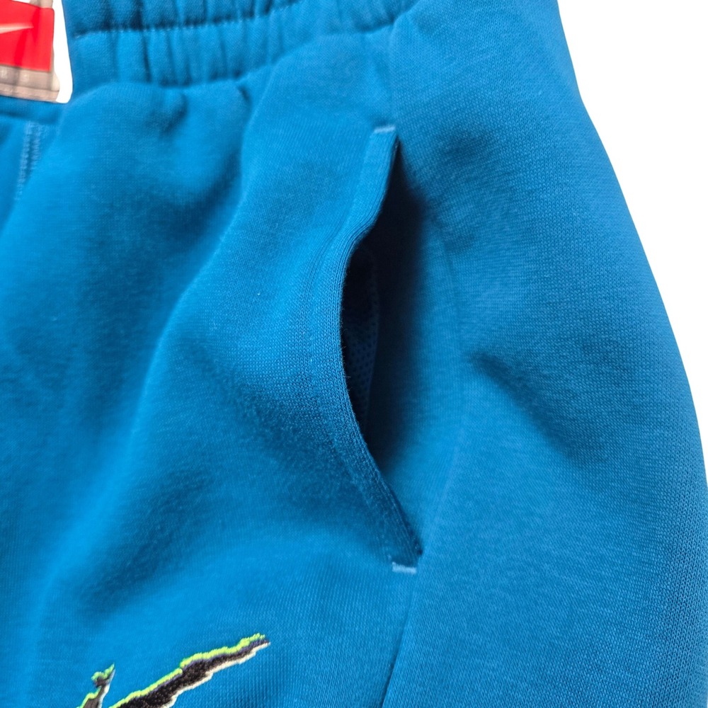 Nike Kids Medium Loose Fit Basketball Snap Button Sweatpants Marina Blue Elastic - Picture 4 of 15